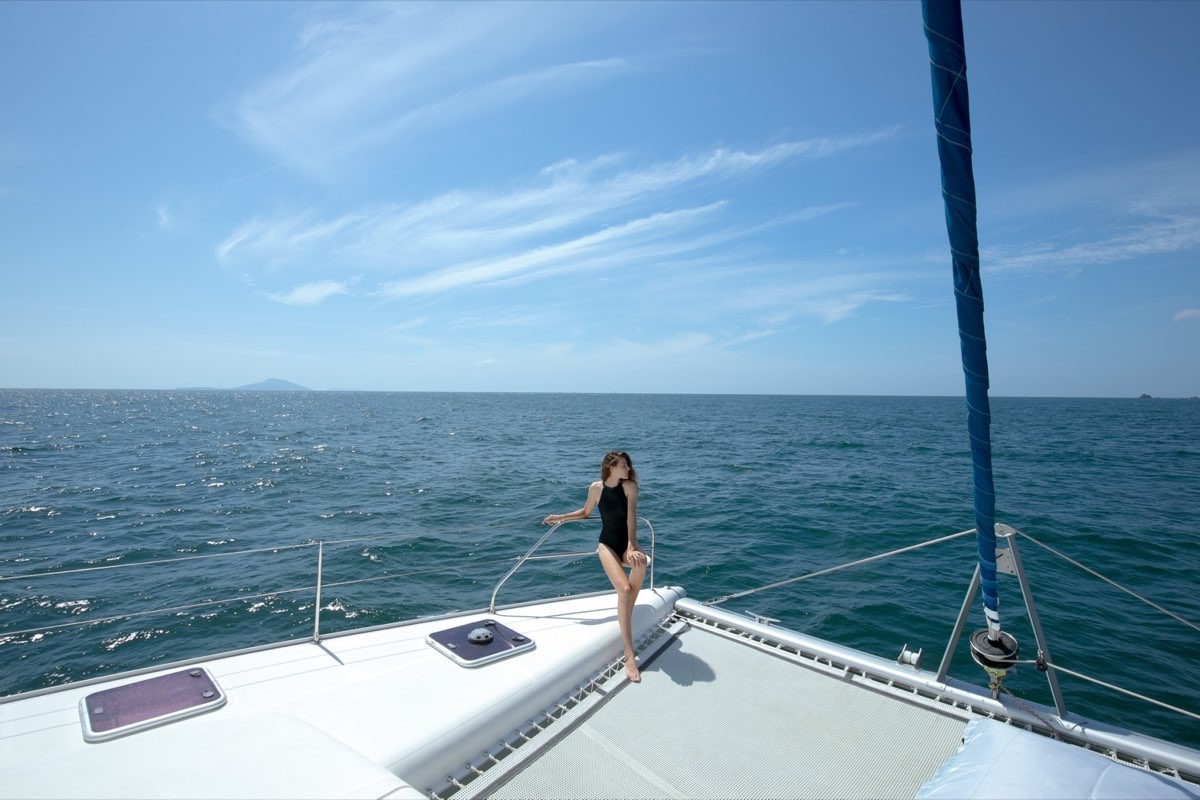 Guests on Legacy sailing yacht